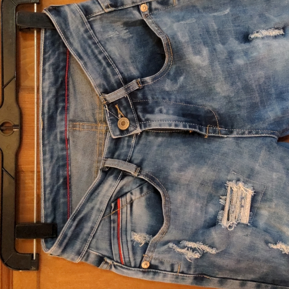 NX3 Very Distressed Skinny Jeans Child Size M - Picture 4 of 8